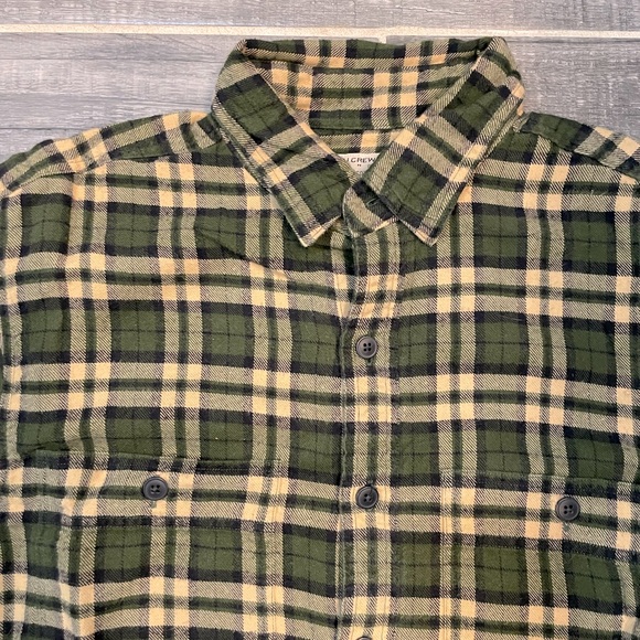 J.Crew Soft Cotton Plaid Flannel Green Shirt Size Small - Picture 4 of 5